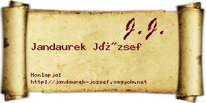 Jandaurek József névjegykártya